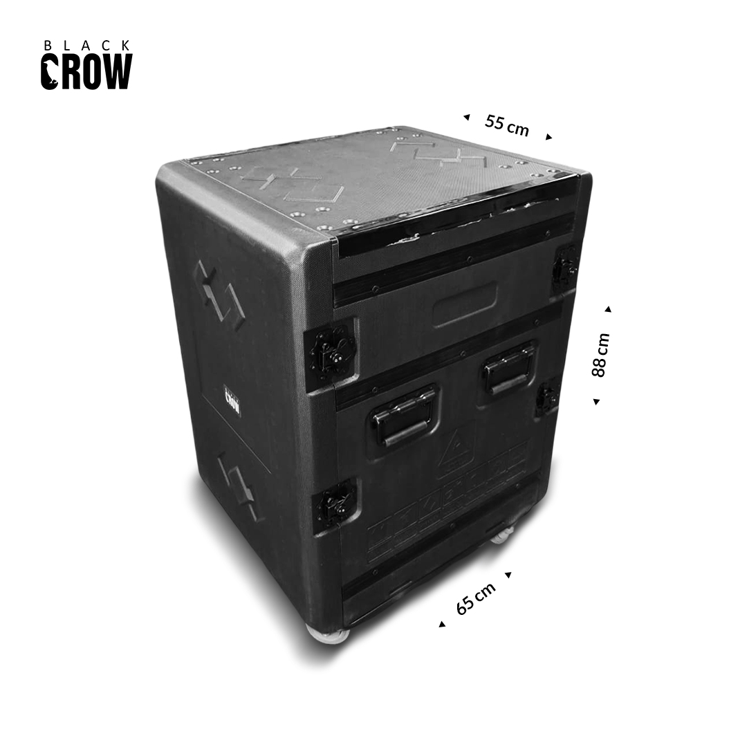 RACK 16U LARGO CON RUEDAS BLACK CROW PECQW-16U