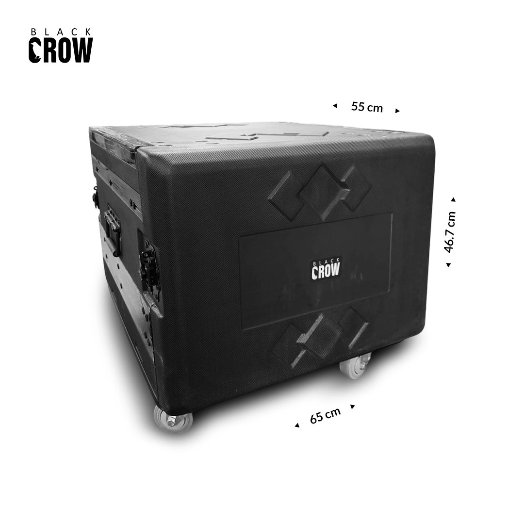RACK 8U LARGO CON RUEDAS BLACK CROW PECQW-8U