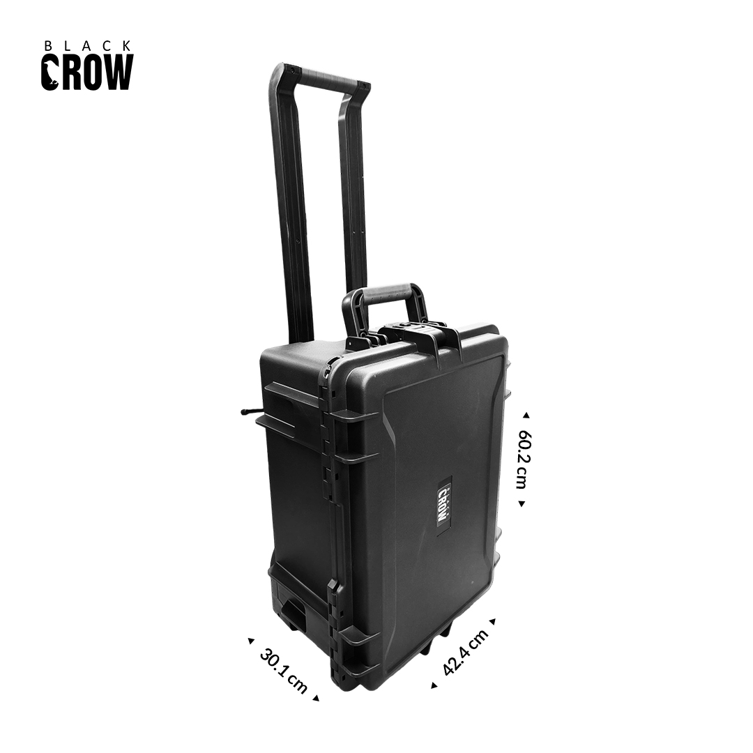 MALETA PROTECTORA PP CON RUEDAS BLACK CROW PPFT-5236 - 60.2 x 42.4 x 30.1cm