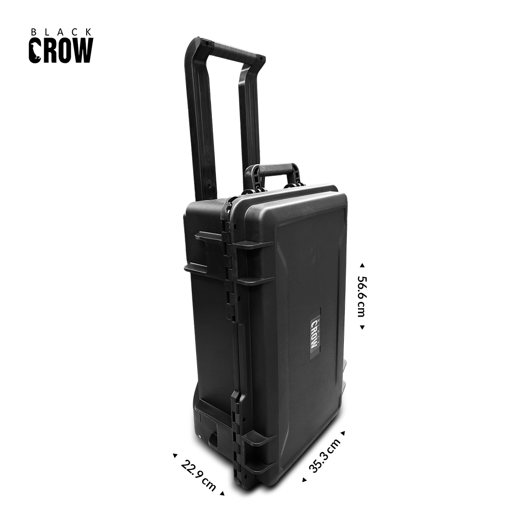 MALETA PROTECTORA PP CON RUEDAS BLACK CROW PPFT-5229 - 56.6 x 35.3 x 22.9cm