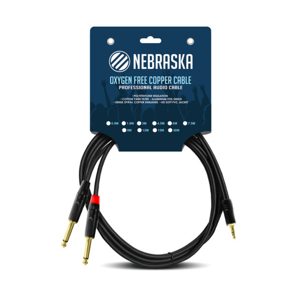 CABLE MINI PLUG A 2 PLUG DE 1.8 METROS NEBRASKA